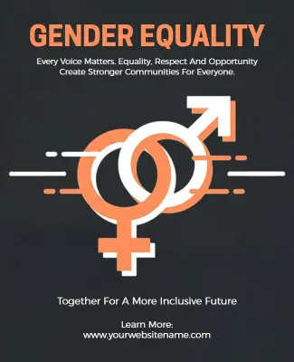 Promoting Gender Equality Community Poster Template
