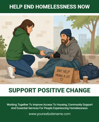 Promoting Positive Change in Homelessness Poster Template