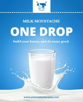 Promotional Milk Health Benefits Flyer Template