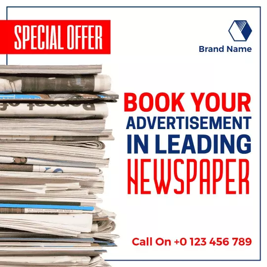 Promotional Special Offer for Leading Newspaper Advertisement Ad Template