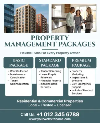 Property Management Services Packages Flyer Template