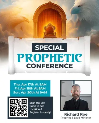 Prophetic Conference with Spiritual Themes Flyer Template