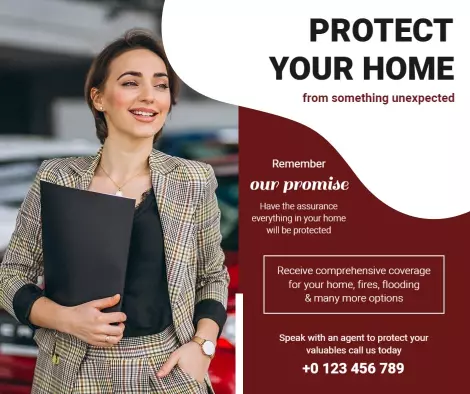 Protect Your Home Insurance with Comprehensive Coverage Ad Template