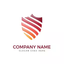 Protective Shield with Gradient Colors for Security Logo Template