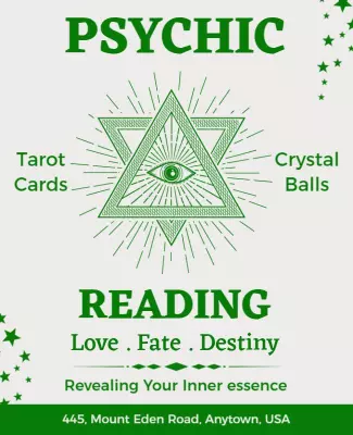 Psychic Reading Tarot Event Flyer Template