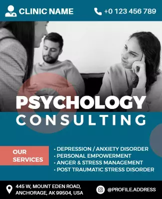 Psychology Consulting Services Flyer Template