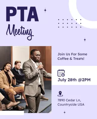 Pta Meeting Community Event Flyer Template