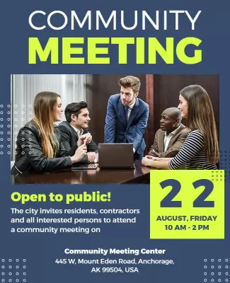 Public Community Meeting Event Flyer Template