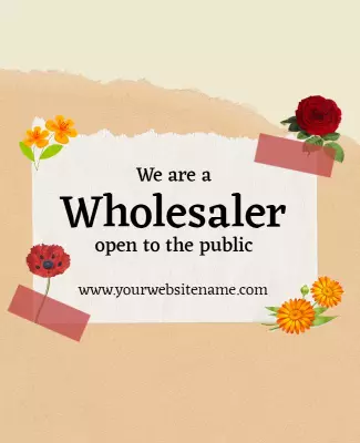 Public Wholesale Business Announcement Flyer Template