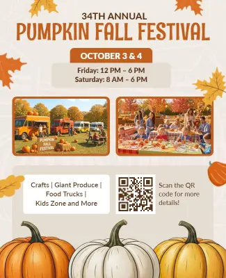 Pumpkin Fall Festival Event Celebration Flyer Template