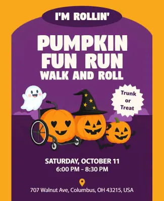 Pumpkin Fun Run Halloween Event Flyer Template