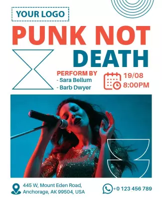 Punk Music Performance Event Flyer Template