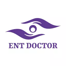 Purple Artistic Design Symbolizing ENT Doctor Services Logo Template