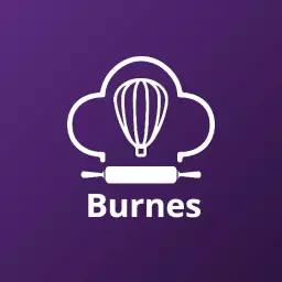 Purple Background with Baking Essentials for Kitchenware Logo Template