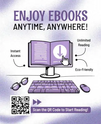 Purple Digital Ebooks Promotional Flyer Template