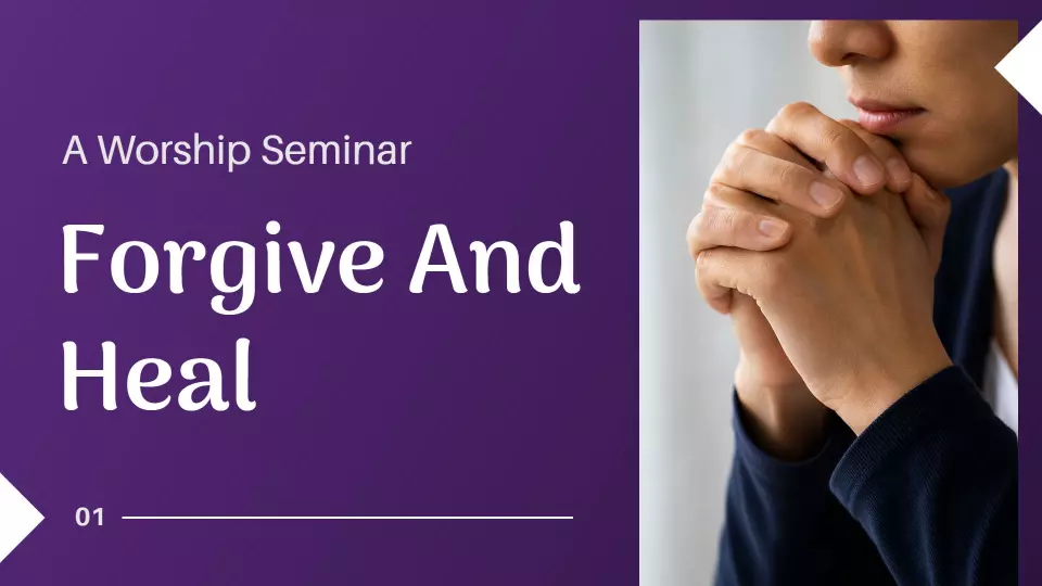 Purple Forgiveness Keys Healing Church Seminar Presentation Template