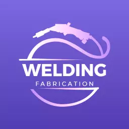Purple Gradient and Modern Design for Welding Fabrication Logo Template