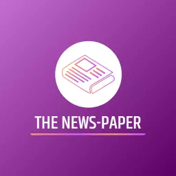 Purple Gradient Newspaper Design Featuring Latest Headlines Logo Template