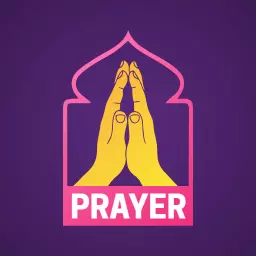 Purple Hands Together Signifying Devotional Prayer Logo Template