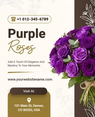 Purple Roses Promotion Flyer Template