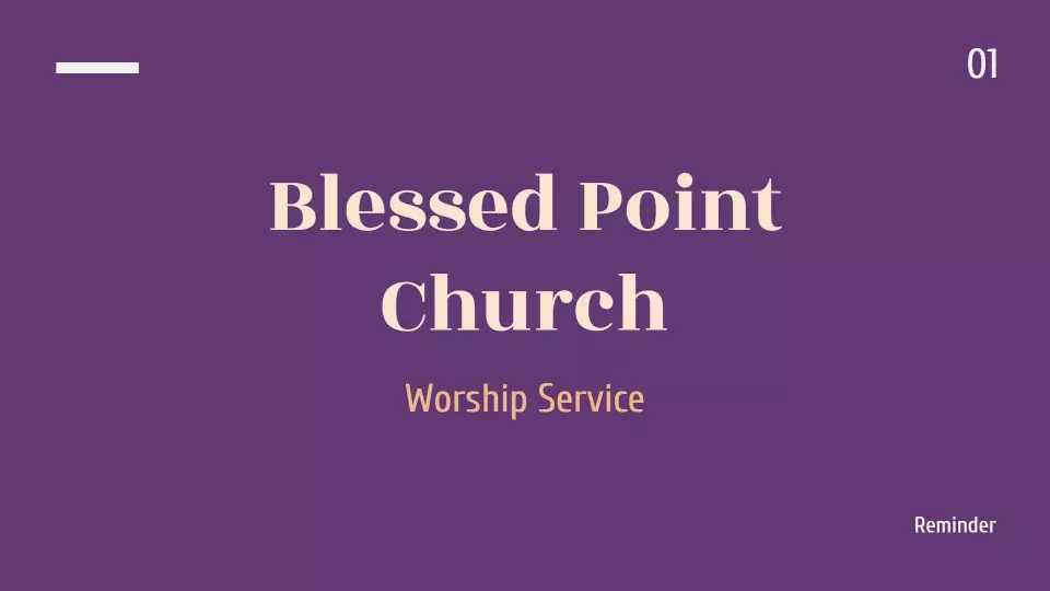 Purple Spiritual Music and Prayer Church Presentation Template