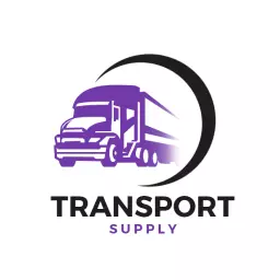 Purple Truck Design Emphasizing Efficient Transport Supply Logo Template