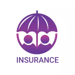 Purple Umbrella Symbolizing Trust in Insurance Solutions Logo Template