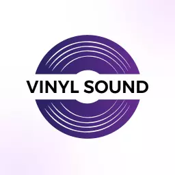 Purple Vinyl Record Graphic Representing Music and Sound Logo Template