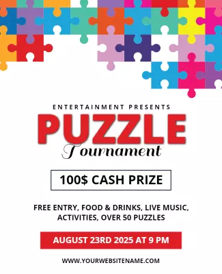 Puzzle Tournament Event Flyer Template