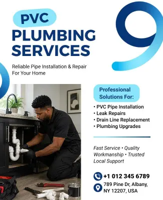 PVC Plumbing Services Flyer Template