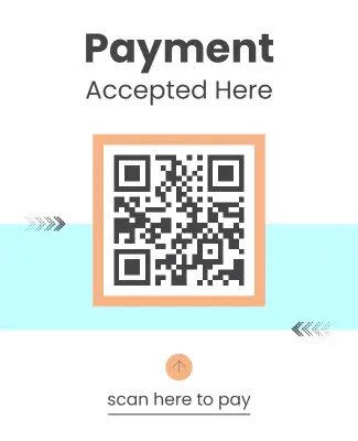QR Code Payment Accepted Flyer Template