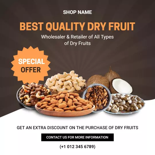 Quality Dry Fruit Promotion with Special Offer Ad Template