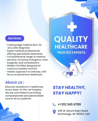 Quality Healthcare Services Promotional Flyer Template