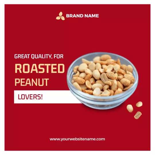 Quality Roasted Peanuts for Snack Lovers Ad Template