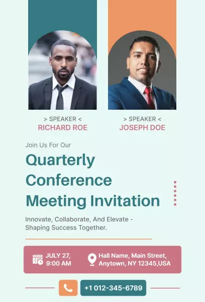 Quarterly Business Innovation Conference Invitation Template