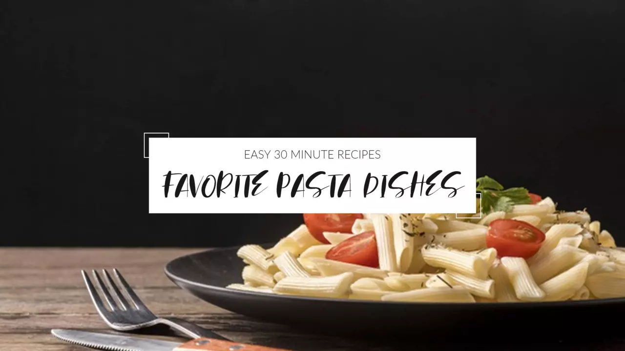 Quick and Tasty Pasta Recipes for YouTube Cooking Channel Banner Template