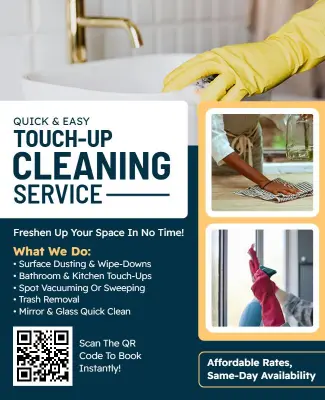 Quick Touch-up Cleaning Service Promotional Flyer Template