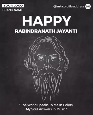 Rabindranath Jayanti Celebration Flyer Template