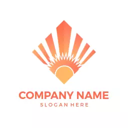 Radiant Orange and Yellow Sunburst for Solarium Logo Template