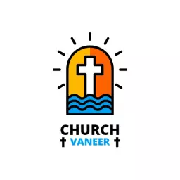 Radiant Sunrise Behind a Cross Represents Community Church Logo Template