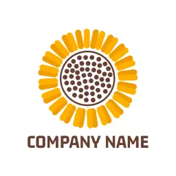 Radiant Yellow Sunflower Design for Nature Inspired Logo Template