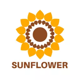 Radiant Yellow Sunflower Design Representing Natural Beauty Logo Template