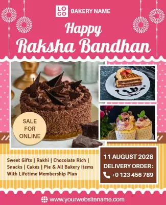 Raksha Bandhan Bakery Sale Flyer Template
