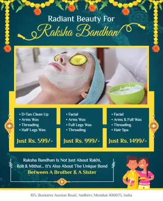 Raksha Bandhan Beauty Offer Flyer Template