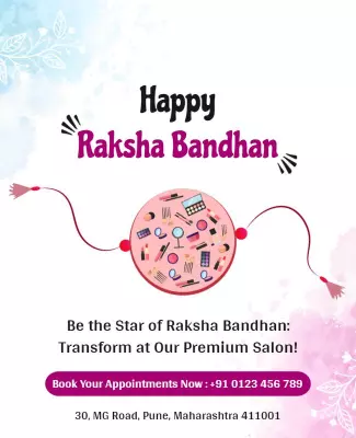 Raksha Bandhan Salon Promotion Flyer Template