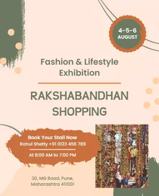 Rakshabandhan Fashion and Lifestyle Exhibition Flyer Template