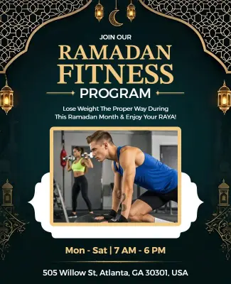 Ramadan Fitness Program Event Flyer Template