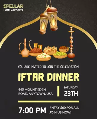 Ramadan Iftar Dinner Celebration Flyer Template