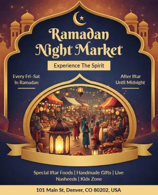 Ramadan Night Market Celebration Flyer Template