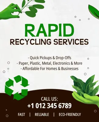 Rapid Recycling Services Flyer Template